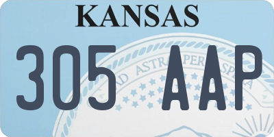 KS license plate 305AAP