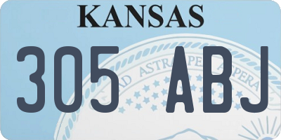 KS license plate 305ABJ