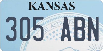 KS license plate 305ABN