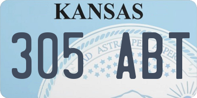 KS license plate 305ABT