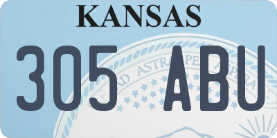 KS license plate 305ABU