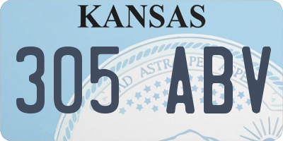 KS license plate 305ABV