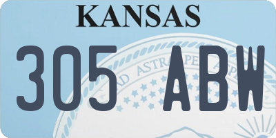 KS license plate 305ABW