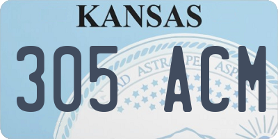 KS license plate 305ACM