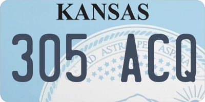 KS license plate 305ACQ