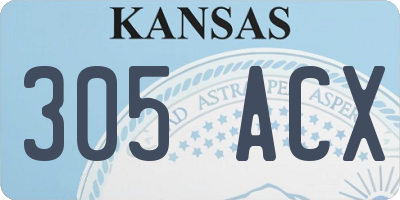 KS license plate 305ACX
