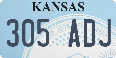 KS license plate 305ADJ