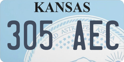 KS license plate 305AEC