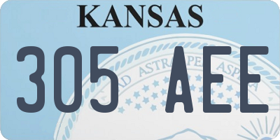 KS license plate 305AEE