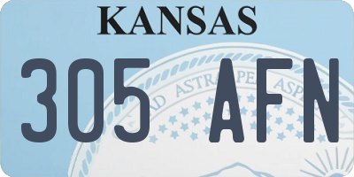 KS license plate 305AFN