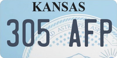 KS license plate 305AFP