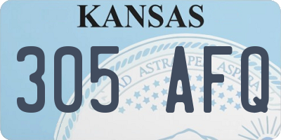 KS license plate 305AFQ