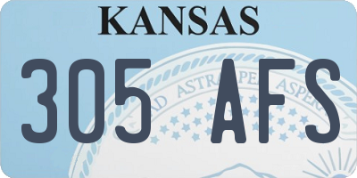 KS license plate 305AFS