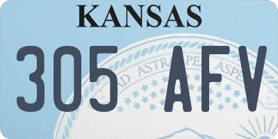KS license plate 305AFV