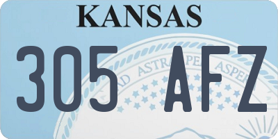 KS license plate 305AFZ
