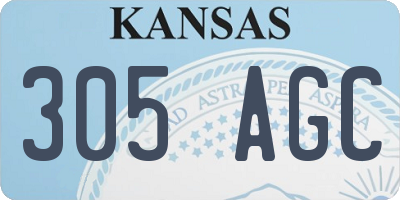 KS license plate 305AGC