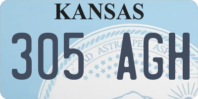 KS license plate 305AGH