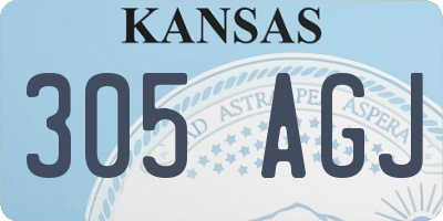 KS license plate 305AGJ