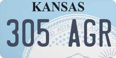 KS license plate 305AGR