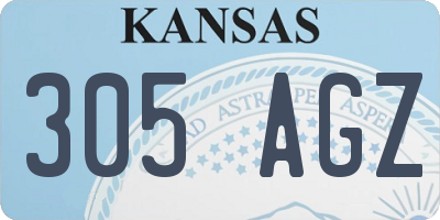 KS license plate 305AGZ