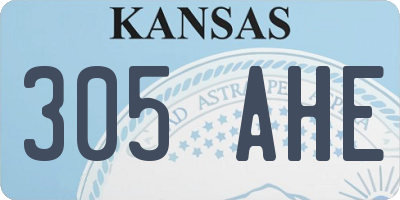 KS license plate 305AHE