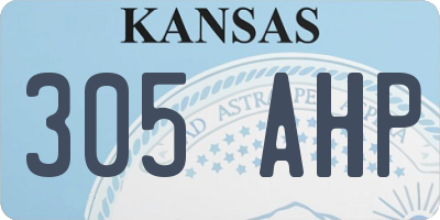 KS license plate 305AHP