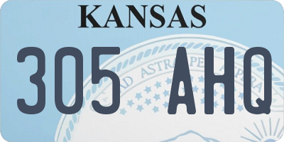 KS license plate 305AHQ