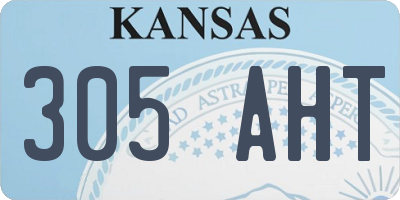 KS license plate 305AHT