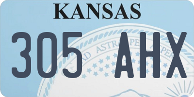 KS license plate 305AHX