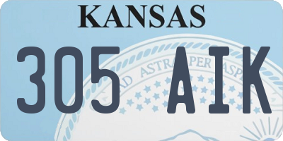 KS license plate 305AIK