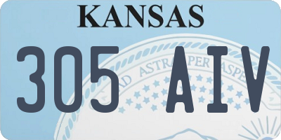 KS license plate 305AIV