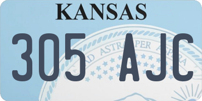 KS license plate 305AJC