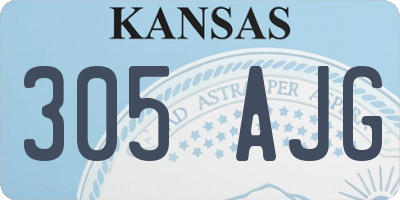 KS license plate 305AJG