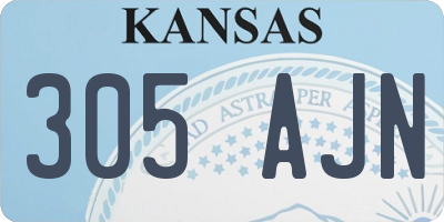 KS license plate 305AJN