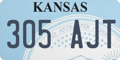 KS license plate 305AJT