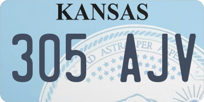 KS license plate 305AJV
