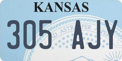 KS license plate 305AJY