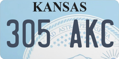 KS license plate 305AKC