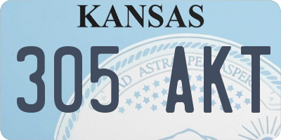 KS license plate 305AKT
