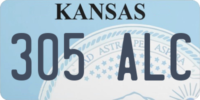 KS license plate 305ALC