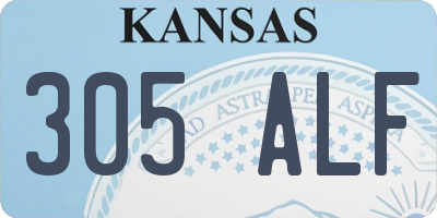 KS license plate 305ALF