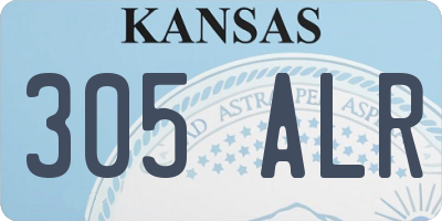 KS license plate 305ALR