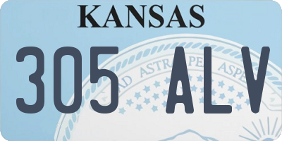 KS license plate 305ALV