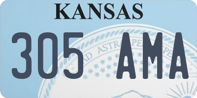 KS license plate 305AMA