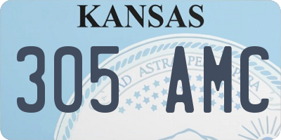 KS license plate 305AMC