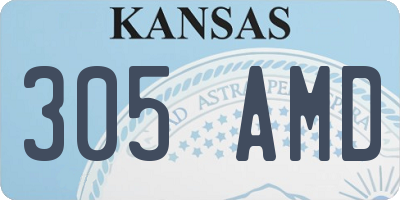 KS license plate 305AMD