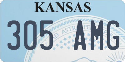 KS license plate 305AMG