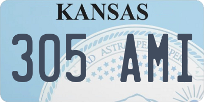KS license plate 305AMI