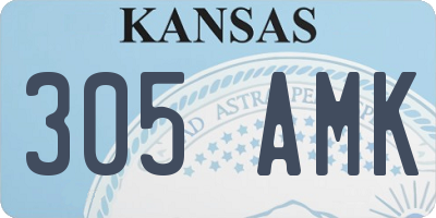 KS license plate 305AMK