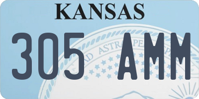 KS license plate 305AMM